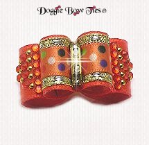 Dog Bow-In Between Size,Crystal Sunkist Orange