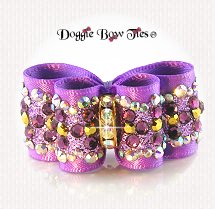 Dog Bow, In Between Size, Crystal, Delphinium