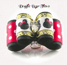 Dog Bow-InBetween Size, Minnie Mouse