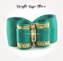 Dog Bow-Inbetween Size, Classic Style, Mallard (Jade)