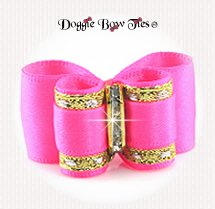 Dog Bow-Inbetween Size, Classic Style, Passion Fruit