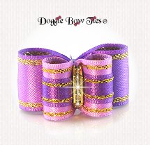 Dog Bow-InBetween Size, Shades of Lilac