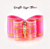 Dog Bow-InBetween Size, Shades of Pink