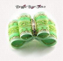 Dog Bow-Inbetween Size Diamond Band Light Green