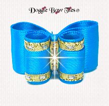 Dog Bow, In Between Size, Dress Blue