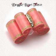Dog Bow-Inbetween Size, Peach
