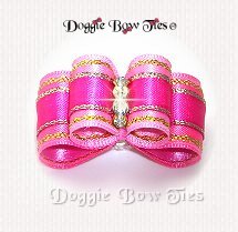 Dog Bow-In Between Size,Shades of Dark Pink