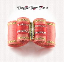 Dog Bow-Inbetween Size, Shades of Peach