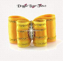 Dog Bow-Inbetween Size, Shades of Yellow