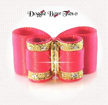 Dog Bow-InBetween Size, Classic La Rosa Coral