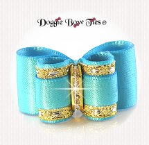 Dog Bow-InBetween Size, Classic Turquoise