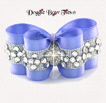 Dog Bow~InBetween Size, Crystal Diamond Band, Iris