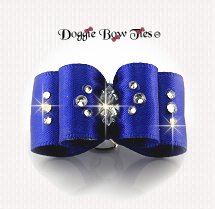 Dog Bow-Inbetween Size, Crystal Satin, Viola