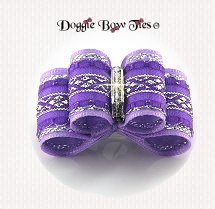 Dog Bow-Inbetween Size, Diamond Band, Iris