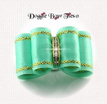 Dog Bow-Inbetween Size, Seafoam