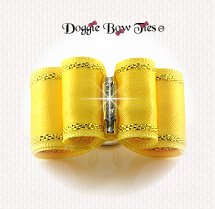Dog Bow-Inbetween Size, Yellow