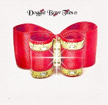 Dog Bow, In Between Size, Classic Red