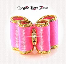 Dog Bow-Petite Full Size, Classic Style~Hot Pink