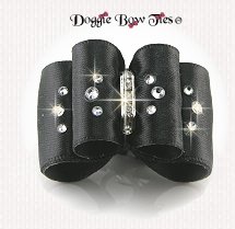 Dog Bow-Petite Full Size, Crystal Black