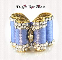 Dog Bow-Petite Full Size, Wisteria, Crystal