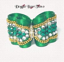 Dog Bow- Full Size Petite II-Emerald