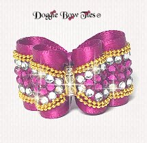Dog Bow- Full Size Petite II-Festive Fuchsia