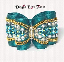 Dog Bow- Full Size Petite II-Jade Blue