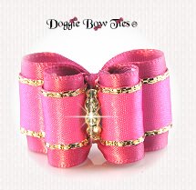 Dog Bow-Petite Full Size, Mauve and Pink