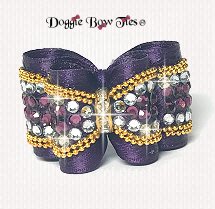 Dog Bow- Full Size Petite II-Plum