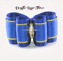 Dog Bow~Petite Full Size, Sensational Satin, Royal Blue