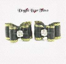 Dog Bow-Maltese Pairs, DL, Black