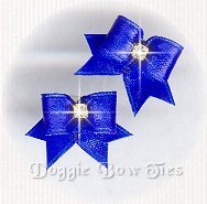 Maltese Pairs Dog Bow-Tiny Bow Ties,Ultra Blue
Satin 