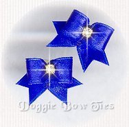 Maltese Pairs Dog Bow-Tiny Bow Ties,Ultra Blue
Satin 