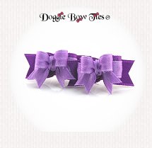Dog Bows-Maltese Pairs, Micro Tiny Ties, Purple and Lilac