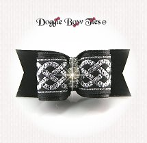 Dog Bow-Puppy SL, Celtic, Silver and Black