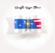 Dog Bow-Puppy SL, Flag, White