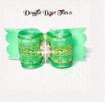 Dog Bow-SL Specialty-Diamond Band-Apple Green