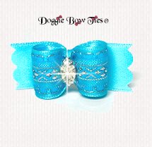 Dog Bow-SL Specialty-Diamond Band-Aqua