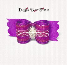 Dog Bow-SL Specialty-Diamond Band-Purple