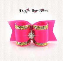 Dog Bow-SL, Puppy, Fancy, neon Pink