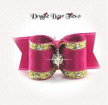 Dog Bow-SL, Puppy, Fancy, Raspberry