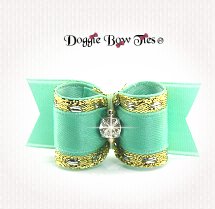 Dog Bow-SL, Puppy, Fancy, Seafoam