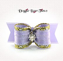 Dog Bow-SL Fancy Rose Satin-Orchid