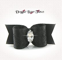 Dog Bow-SL Rose Satin Marquis-Black
