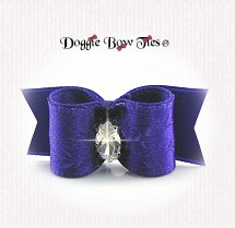 Dog Bow-SL Rose Satin Marquis-Royal Purple