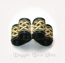 Puppy Size Dog Bow-DL,Black Gold, celtic