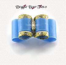 Dog Bow-Puppy Size DL, Classic Icey Blue