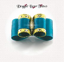 Dog Bow-Puppy DL, Teal, Deep Turquoise