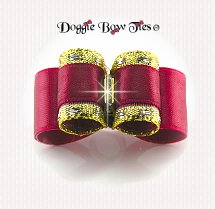 Dog Bow-Puppy Size, DL, Classic Cranberry