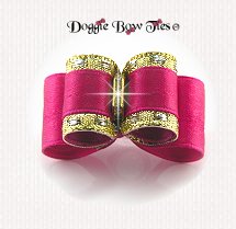 Dog Bow-Puppy Size, DL, Raspbery